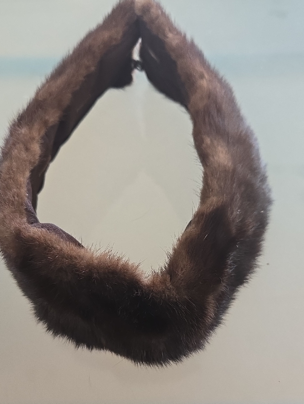 Source Unknown Plush Brown Faux Fur Headband